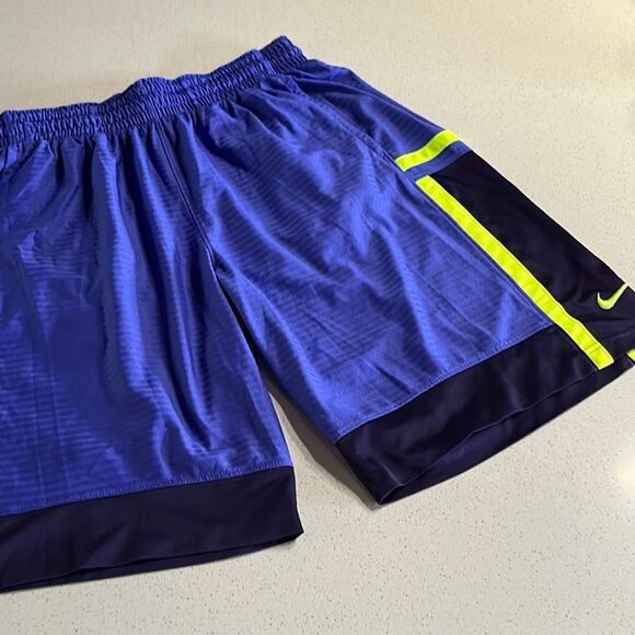 Nike Basketball Athletic Blue and Yellow Shorts Mens L - Picture 1 of 9